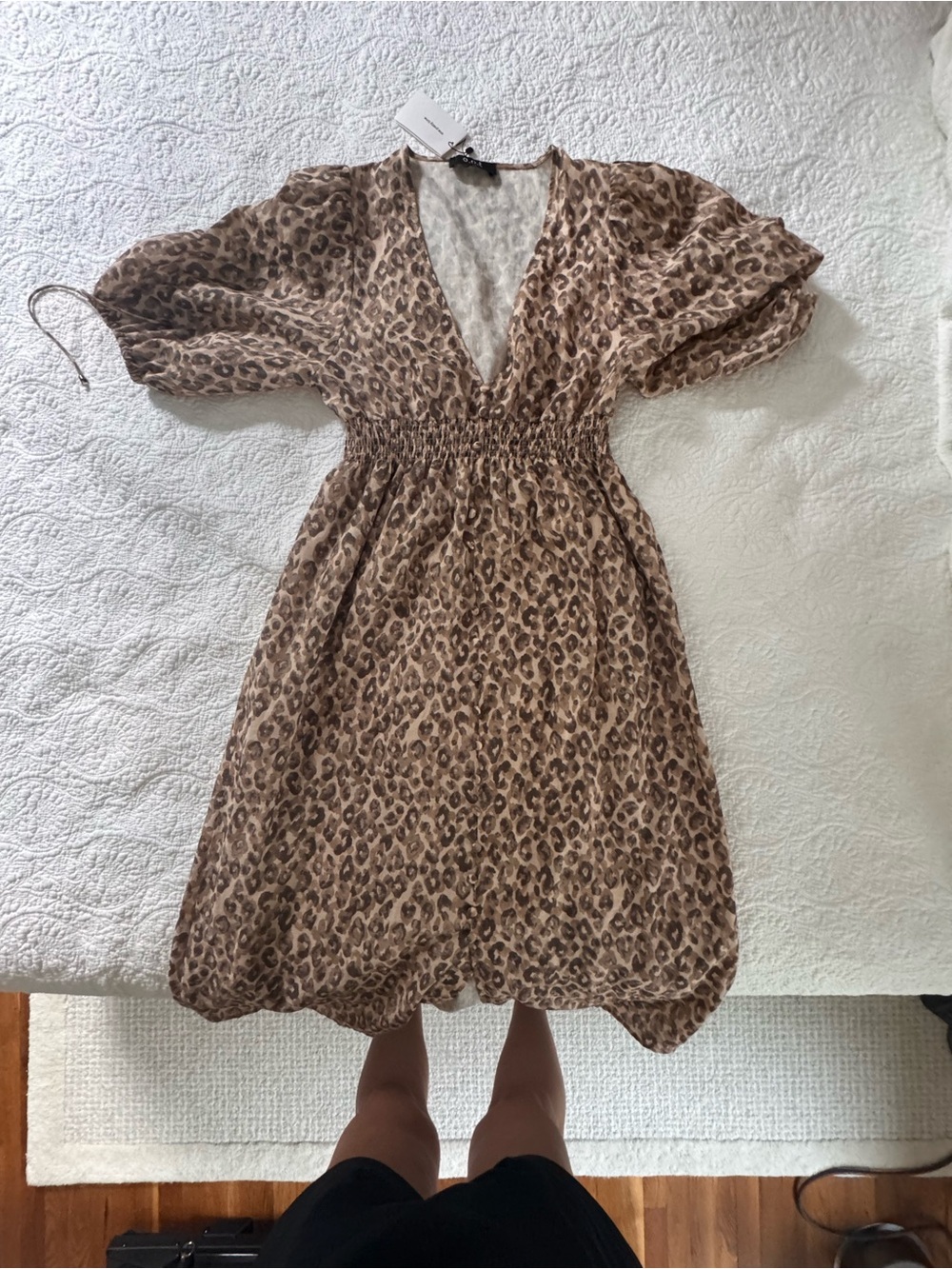 OPI Leopard-Print Maxi Dress in Brown